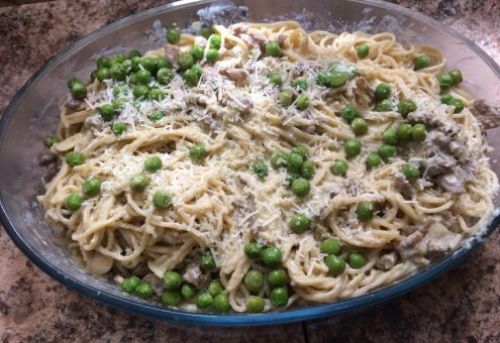 Experimente o delicioso macarro ao molho de ervilha