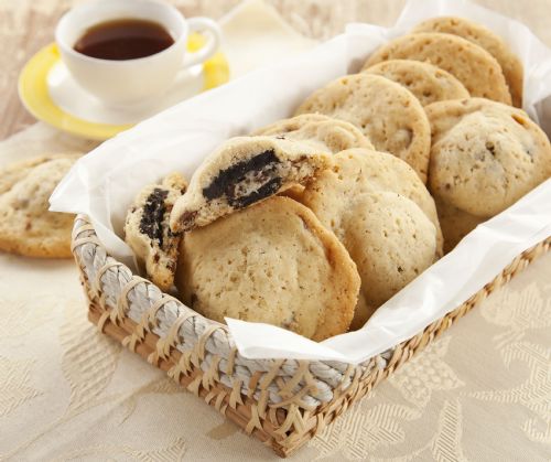 Deliciosas opes crocantes para o caf da tarde