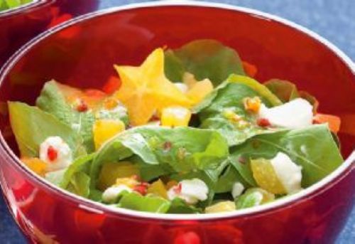 Salada de rcula especial com carambola  fcil e saborosa